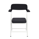 Viva Comfort Space Saving Ergonomic Folding Padded Blood Drawing Chair 500 lb Capacity, Black