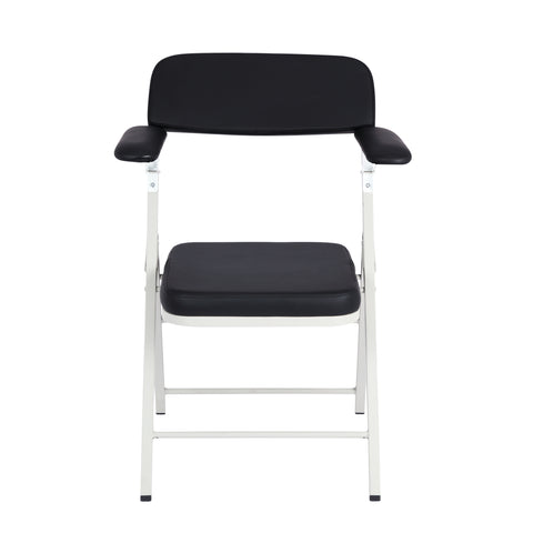 Viva Comfort Space Saving Ergonomic Folding Padded Blood Drawing Chair 500 lb Capacity, Black