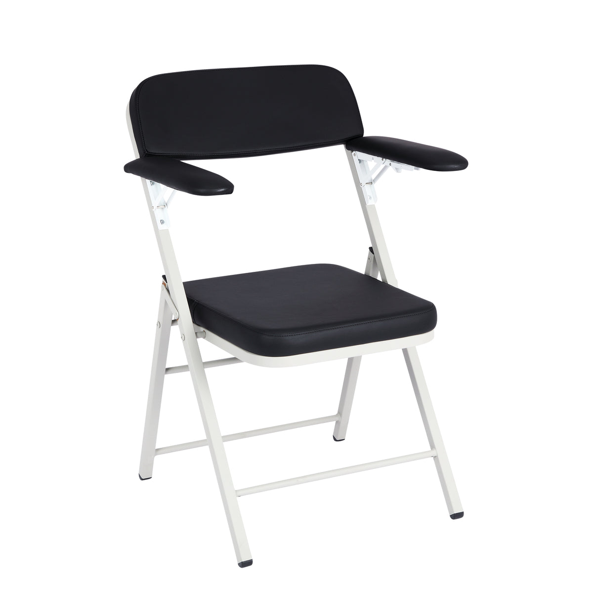 Viva Comfort Space Saving Ergonomic Folding Padded Blood Drawing Chair 500 lb Capacity, Black