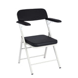 Viva Comfort Space Saving Ergonomic Folding Padded Blood Drawing Chair 500 lb Capacity, Black