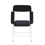 Viva Comfort Space Saving Ergonomic Folding Padded Blood Drawing Chair 500 lb Capacity, Black