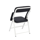 Viva Comfort Space Saving Ergonomic Folding Padded Blood Drawing Chair 500 lb Capacity, Black