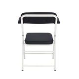 Viva Comfort Space Saving Ergonomic Folding Padded Blood Drawing Chair 500 lb Capacity, Black