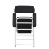 Viva Comfort Space Saving Ergonomic Folding Padded Blood Drawing Chair 500 lb Capacity, Black