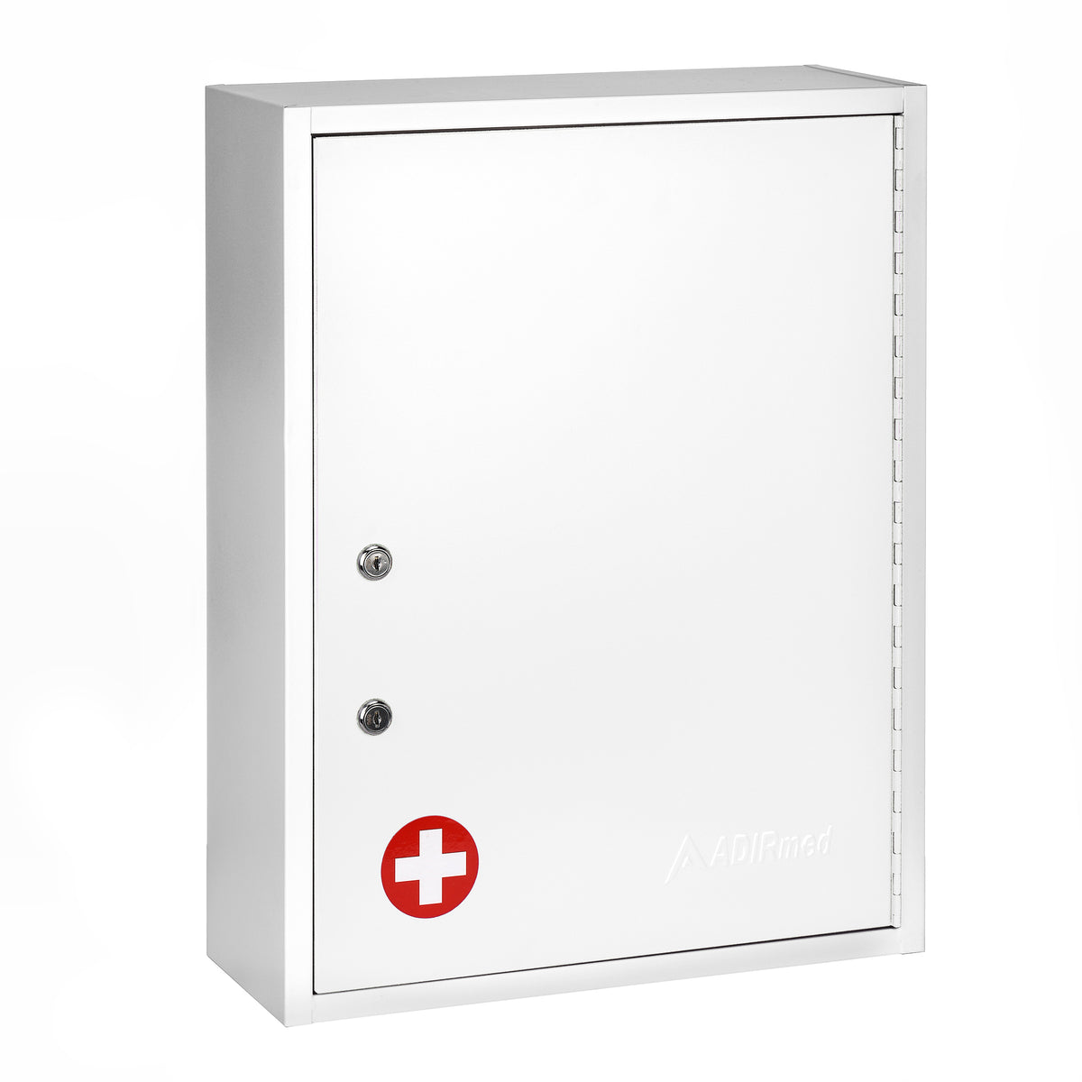ADIRMED 21 in. H x 16 in. W x 6 in. D Large Dual Lock Surface-Mount Medical Security Cabinet in White, 1.1 cu. ft., Whit