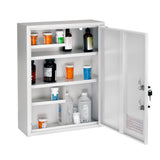 ADIRMED 21 in. H x 16 in. W x 6 in. D Large Dual Lock Surface-Mount Medical Security Cabinet in White, 1.1 cu. ft., Whit