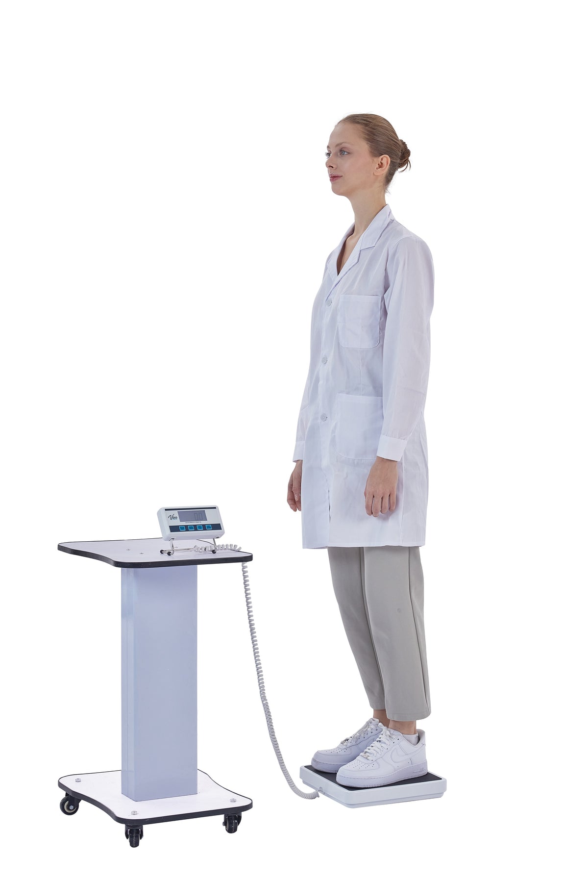 VivaComfort Medical Digital BMI Floor Scale with Remote Display, 550 lb Capacity, White