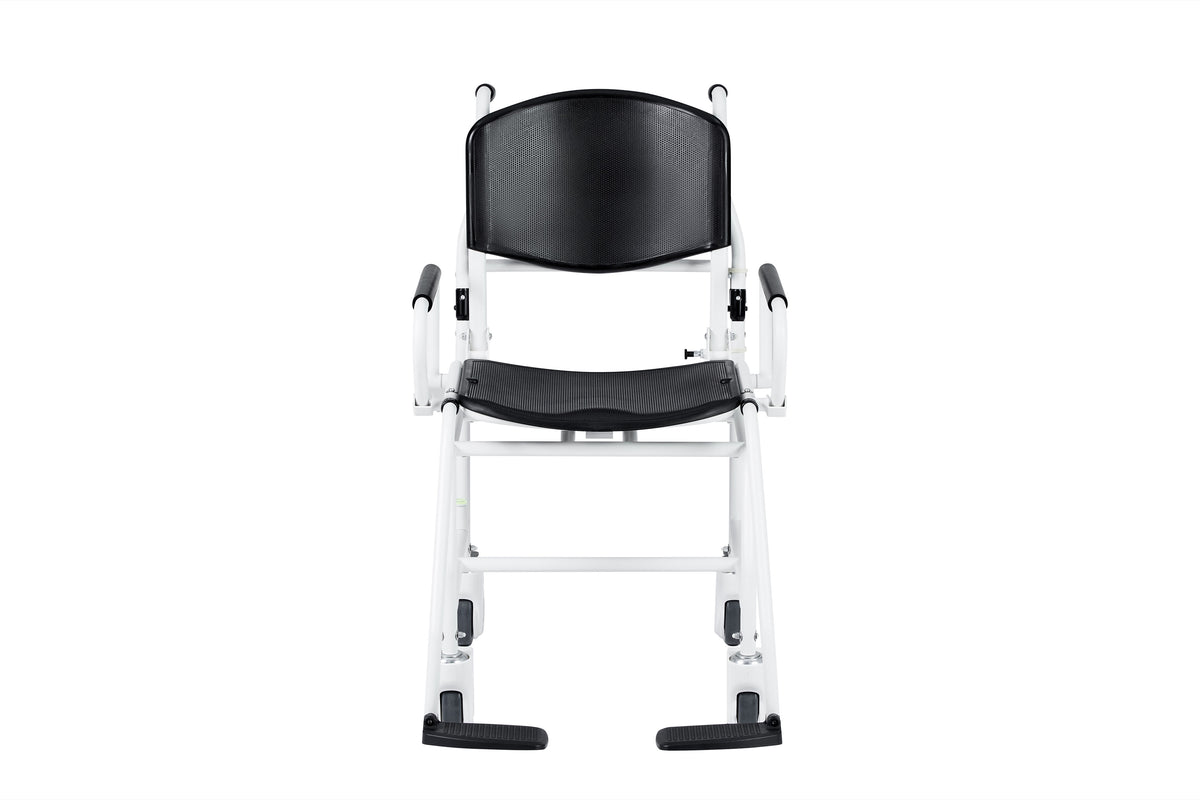 VivaComfort Foldable Bariatric Patient Weighing Chair with Integrated Digital Scale, 550 lb Capacity, Black
