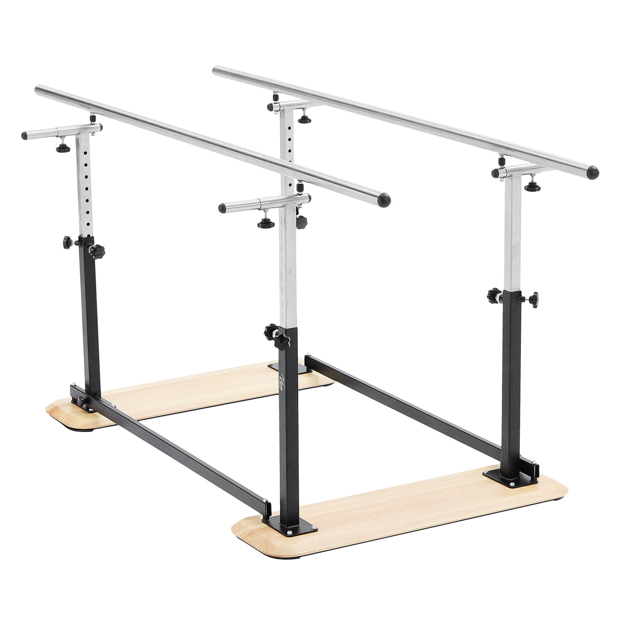 VivaComfort 350 lbs. Capacity 7 ft. Heavy-Duty Steel Foldable Physical Therapy Parallel Bars with Adjustable Height for 