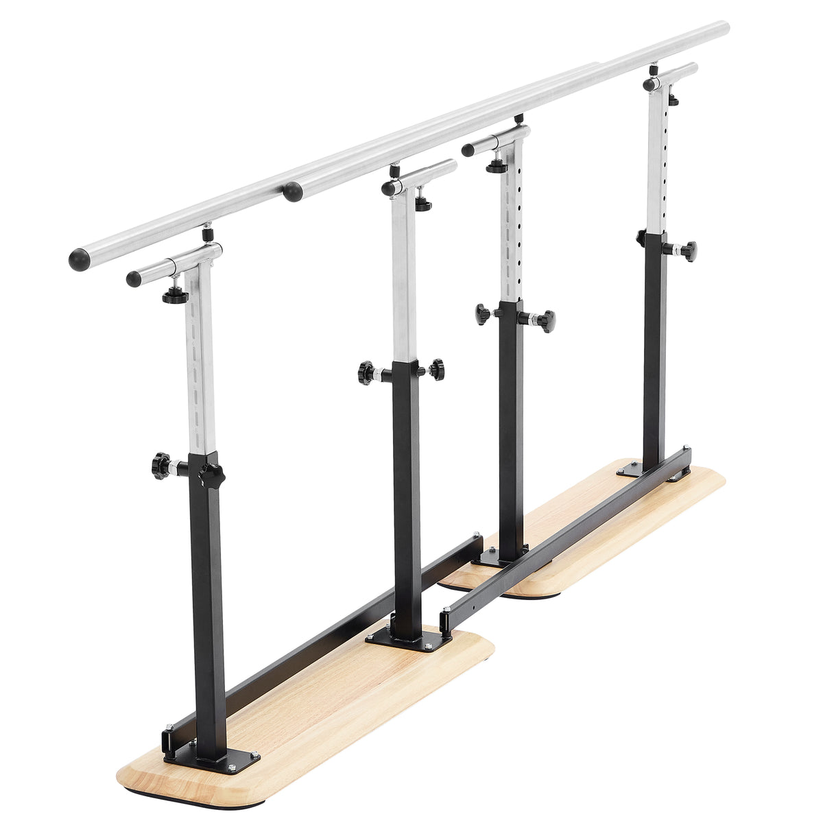 VivaComfort 350 lbs. Capacity 7 ft. Heavy-Duty Steel Foldable Physical Therapy Parallel Bars with Adjustable Height for 