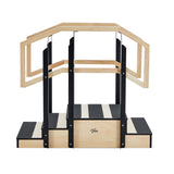 VivaComfort Small Hardwood Physical Therapy Non-slip Staircase with Safety Handles, 500 lb Capacity, Oak