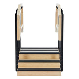 VivaComfort Small Hardwood Physical Therapy Non-slip Staircase with Safety Handles, 500 lb Capacity, Oak