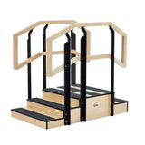 VivaComfort Small Hardwood Physical Therapy Non-slip Staircase with Safety Handles, 500 lb Capacity, Oak