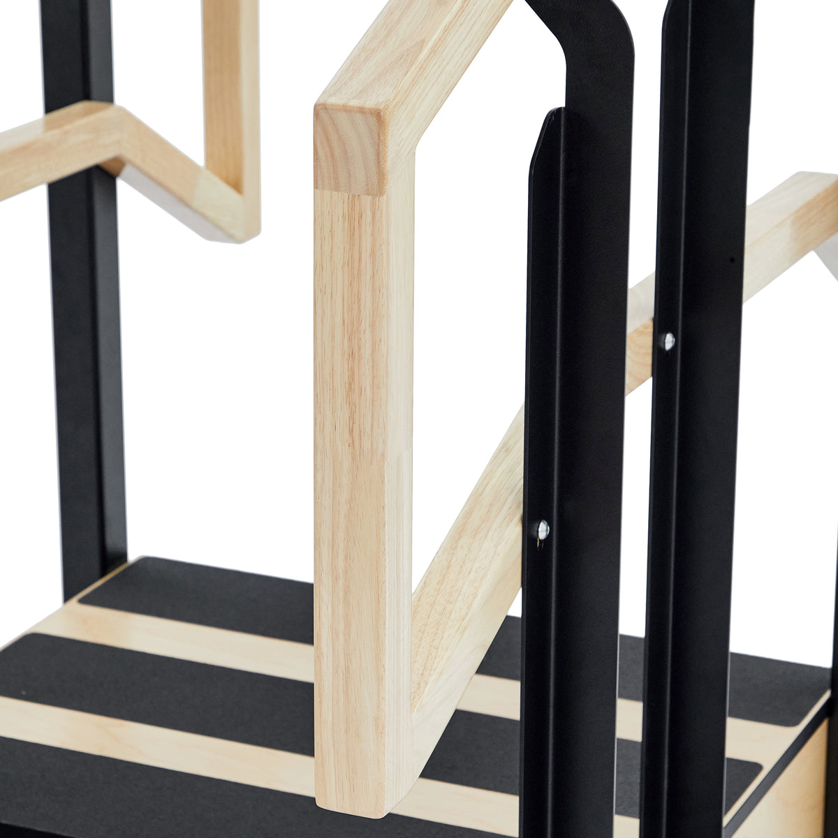 VivaComfort Small Hardwood Physical Therapy Non-slip Staircase with Safety Handles, 500 lb Capacity, Oak