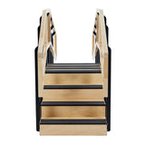 VivaComfort Hardwood Physical Therapy Non-Slip 30in. Convertible Staircase with Safety Handles, 500 lb Capacity, Oak