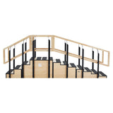 VivaComfort Hardwood Physical Therapy Non-Slip 30in. Convertible Staircase with Safety Handles, 500 lb Capacity, Oak