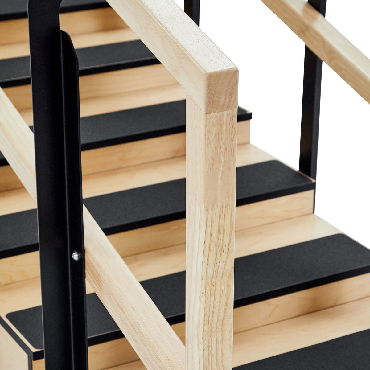 VivaComfort Hardwood Physical Therapy Non-Slip 30in. Convertible Staircase with Safety Handles, 500 lb Capacity, Oak