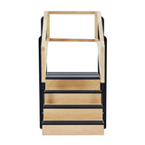 VivaComfort Hardwood Physical Therapy Non-Slip 30in. One-Sided Staircase with Safety Handles, 500 lb Capacity, Oak