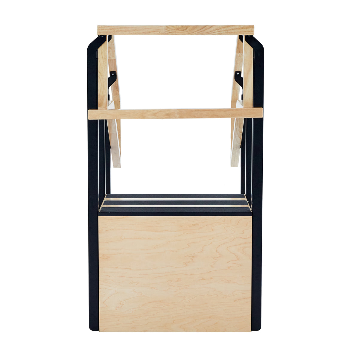 VivaComfort Hardwood Physical Therapy Non-Slip 30in. One-Sided Staircase with Safety Handles, 500 lb Capacity, Oak