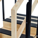 VivaComfort Hardwood Physical Therapy Non-Slip 30in. One-Sided Staircase with Safety Handles, 500 lb Capacity, Oak