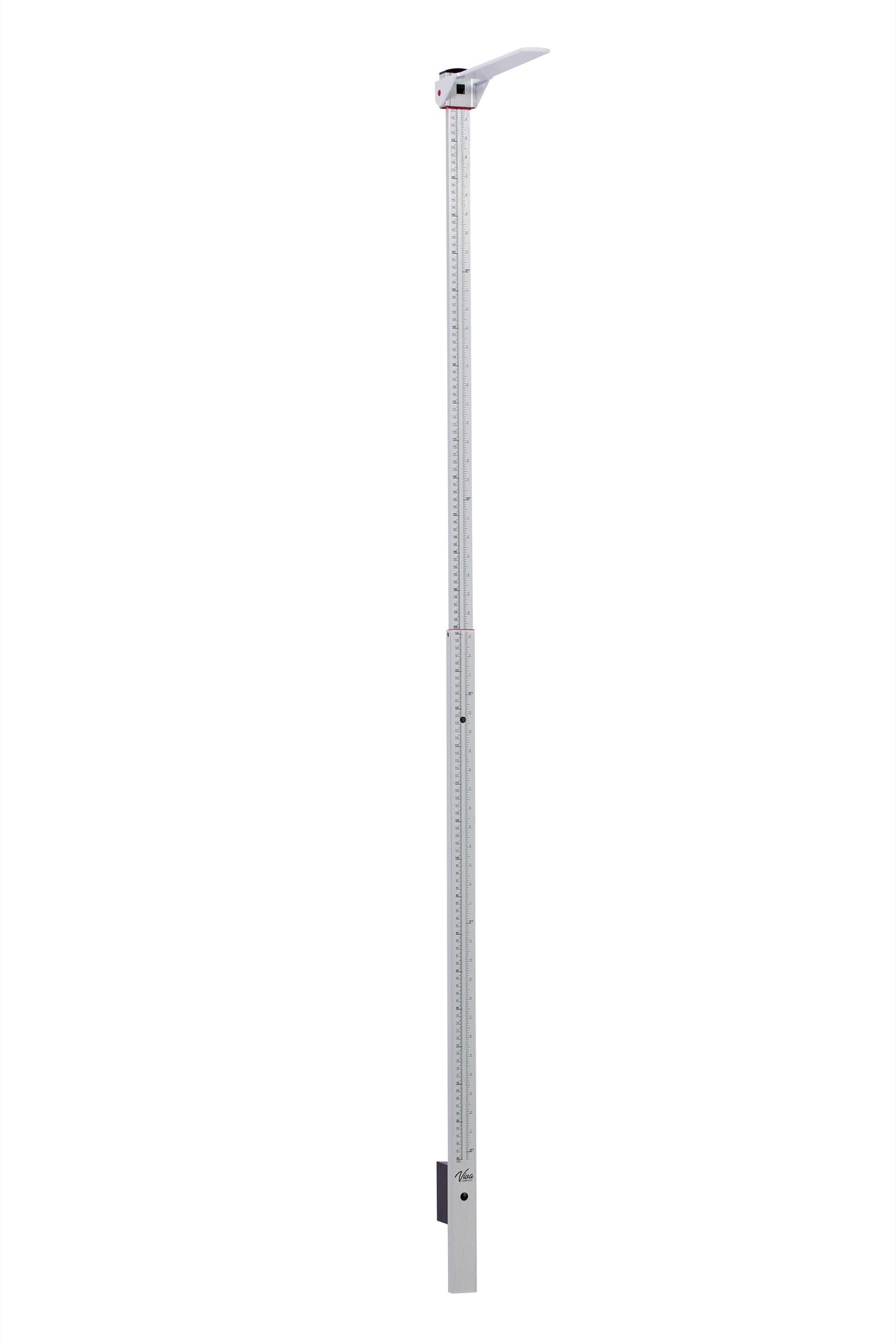 VivaComfort Aluminum Wall-Mounted Height Measuring Rod for Adults and Children, White, lbs.