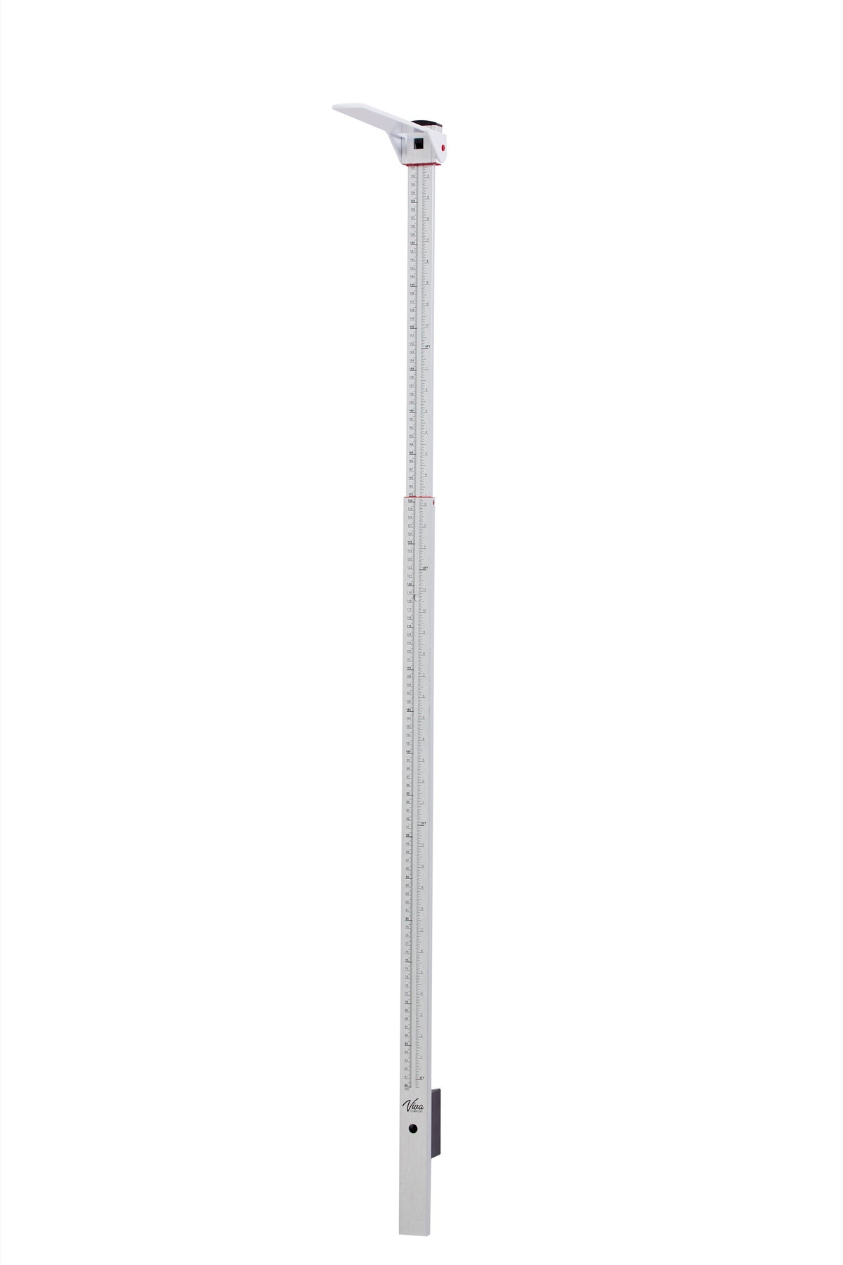 VivaComfort Aluminum Wall-Mounted Height Measuring Rod for Adults and Children, White, lbs.