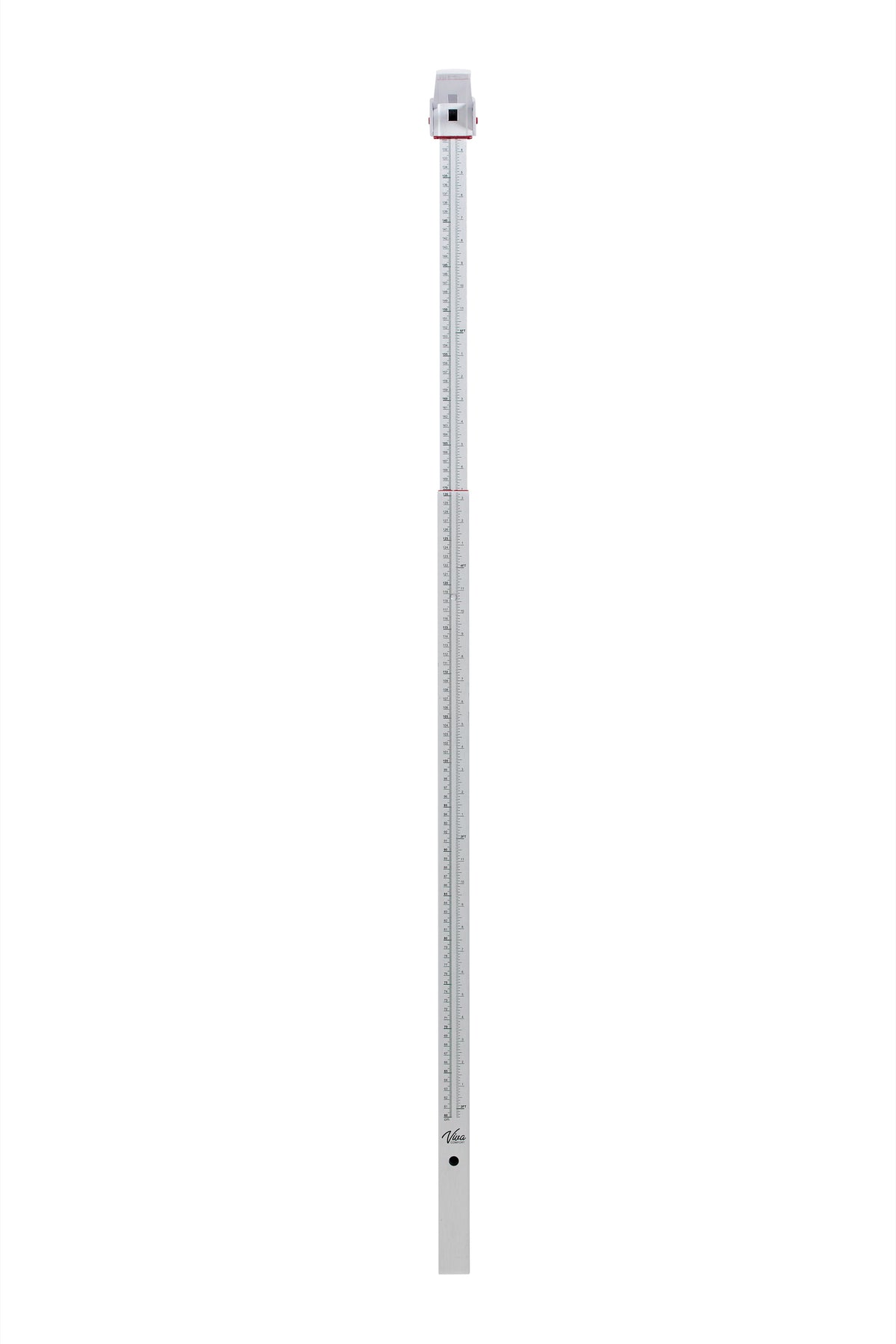 VivaComfort Aluminum Wall-Mounted Height Measuring Rod for Adults and Children, White, lbs.