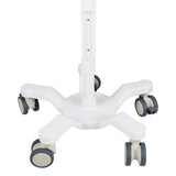VivaComfort Adjustable Height Mobile Stand with Storage Basket for Welch Allyn 4400 Vital Signs Monitor, White