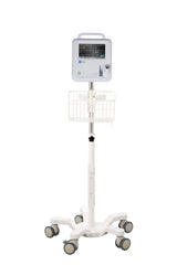 VivaComfort Universal Medical Mobile Cart with Compatible Welch Allen Connex Spot Monitor Mounting Plate, White