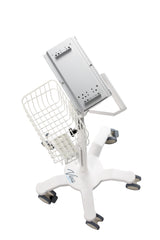 VivaComfort Universal Medical Mobile Cart With Compatible Edan Monitor Mounting Plate, White