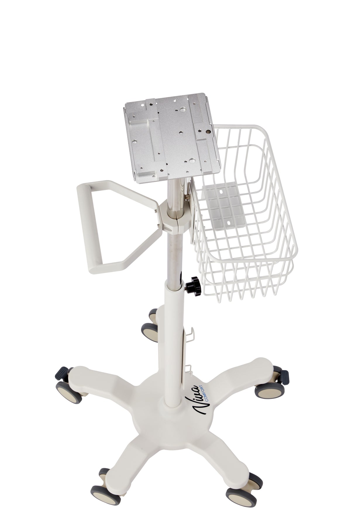 VivaComfort Universal Vital Signs Monitor Mobile Stand with Mounting Plate for Edan M3 Series, White
