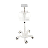 VivaComfort Universal Mobile Cart with Viva Diagnostic Omni Spot Vital Sign Patient Monitor Mounting Plate, White