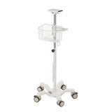 VivaComfort Universal Mobile Cart with Viva Diagnostic Omni Spot Vital Sign Patient Monitor Mounting Plate, White