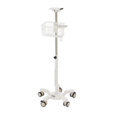VivaComfort Universal Mobile Cart with Viva Diagnostic Omni Spot Vital Sign Patient Monitor Mounting Plate, White