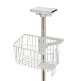 VivaComfort Universal Mobile Cart with Viva Diagnostic Omni Spot Vital Sign Patient Monitor Mounting Plate, White