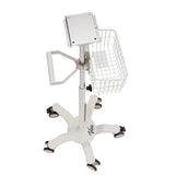 VivaComfort Universal Mobile Cart with Viva Diagnostic Omni Spot Vital Sign Patient Monitor Mounting Plate, White