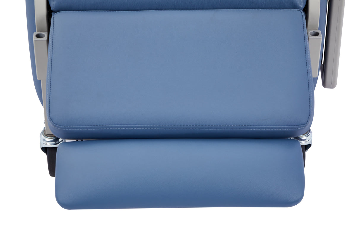 VivaComfort Bariatric 3-Position Geri Chair Recliner with Casters, 500 lb Capacity, Blue