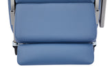 VivaComfort Bariatric 3-Position Geri Chair Recliner with Casters, 500 lb Capacity, Blue