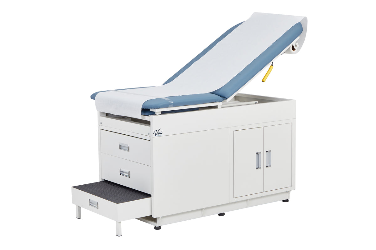 VivaComfort Durable Medical Paper Roll Crepe Exam Table Paper, 21” x 125’, White, 12/Pack (ADIME916-C-21)