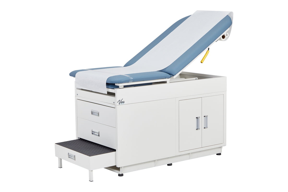 VivaComfort Durable Medical Paper Roll Smooth Exam Table Paper, 18” x 225’, White, 12/Pack