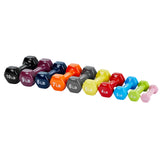 VivaComfort Rehabilitation & Fitness Antislip Vinyl Coated Hex Dumbbell Weight Set (10-Pack), Multi, 10/Pack