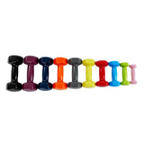 VivaComfort Rehabilitation & Fitness Antislip Vinyl Coated Hex Dumbbell Weight Set (10-Pack), Multi, 10/Pack