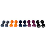 VivaComfort Rehabilitation & Fitness Antislip Vinyl Coated Hex Dumbbell Weight Set (10-Pack), Multi, 10/Pack