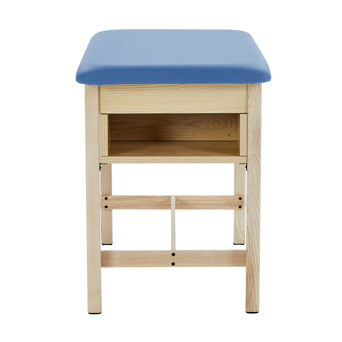 VivaComfort Axis H-Brace Single Sports Taping Table with Top Shelf, 380 lb Capacity, Oak