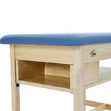VivaComfort Axis H-Brace Single Sports Taping Table with Top Shelf, 380 lb Capacity, Oak