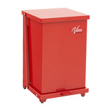 VivaComfort 13 Gal. Red Indoor Galvanized Steel Medical Biohazard Step-On Trash Can, 13 Gallon, Red
