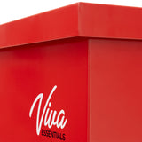 VivaComfort 13 Gal. Red Indoor Galvanized Steel Medical Biohazard Step-On Trash Can, 13 Gallon, Red