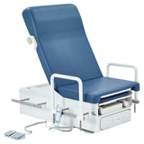 VivaComfort Pointe Power Height Adjustable Pelvic Tilt Exam Table with Stirrups, Storage, Paper Dispenser and Hand Rails