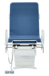 VivaComfort Pointe Power Height Adjustable Pelvic Tilt Exam Table with Stirrups, Storage, Paper Dispenser and Hand Rails