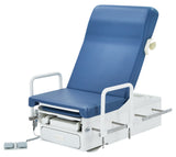VivaComfort Pointe Power Height Adjustable Pelvic Tilt Exam Table with Stirrups, Storage, Paper Dispenser and Hand Rails